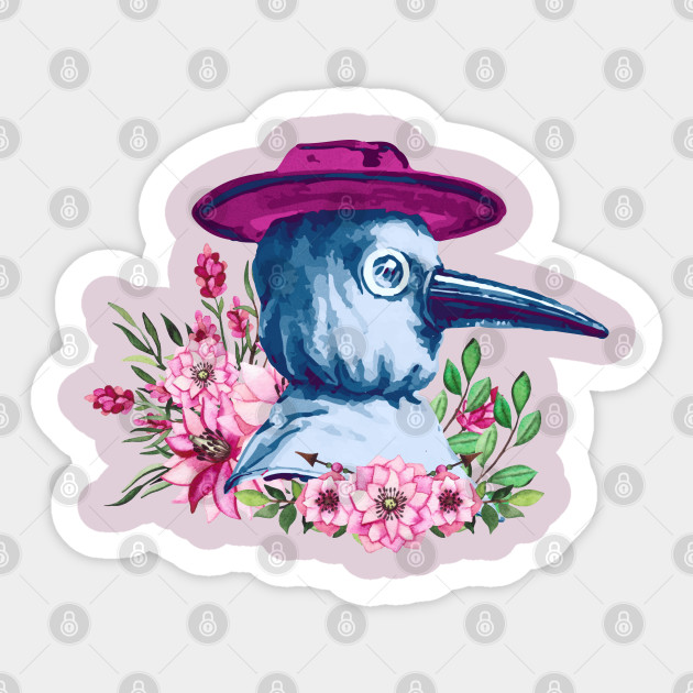 Plague Doctor Mask Bird Beak Plague Doctor Mask Sticker Teepublic Au