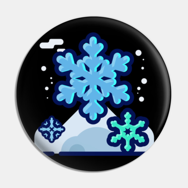 Snowflakes Winter Lovers Gift Snowflakes Pin Teepublic Au