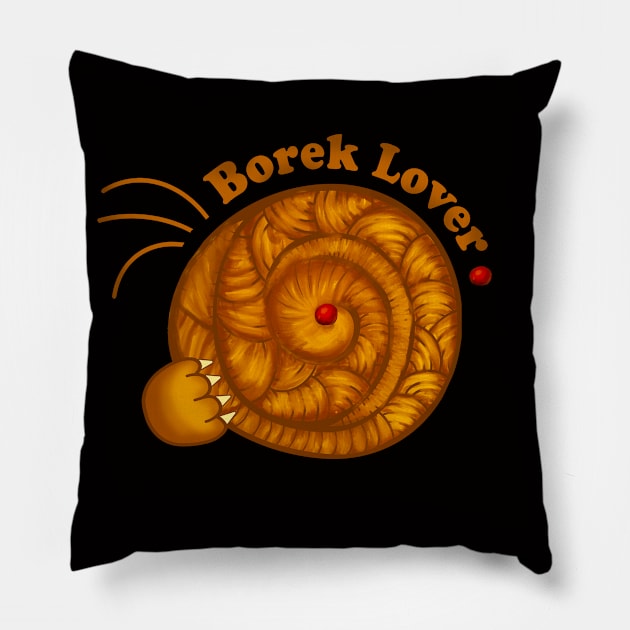 BOREK Lover. Some Funny Cats Love Borek too Pillow by LinoLuno