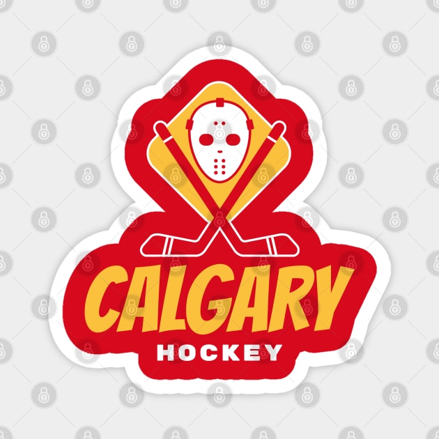 calgary flames hockey Magnet by BVHstudio