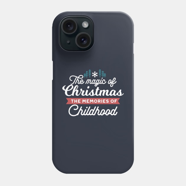 The Magic of Christmas Quote II Phone Case by FlinArt