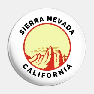 Sierra Nevada California - Sierra Nevada Ski Snowboard Mountain California Yosemite Travel Pin