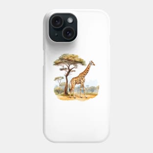 Watercolor Giraffe Phone Case