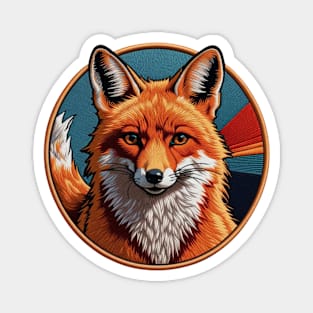Lightburst Fox Embroidered Patch Magnet