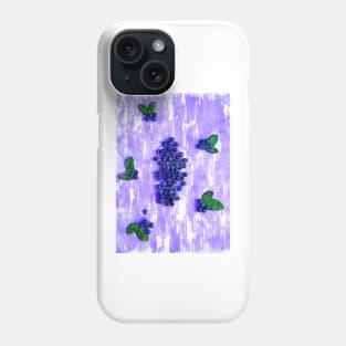 Juicy Blueberries Marker Sketch - For Fruit Lovers. Phone Case