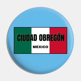 Ciudad Obregón in Mexican Flag Colors Pin