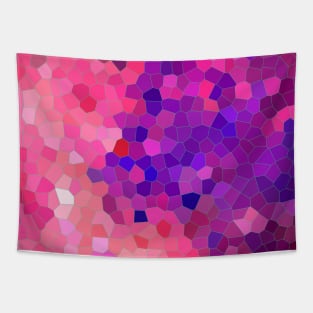 Pink Strawberry Mosaic Pattern Tapestry