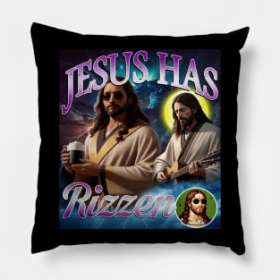 Jesus Has Rizzen Bootleg Tribute Pillow