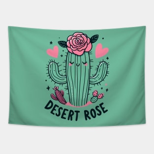 Bloom in the Arid: Desert Rose Tapestry