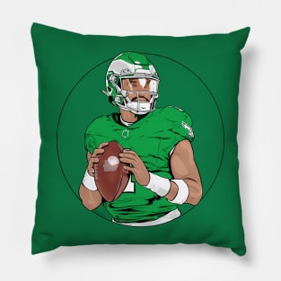 Jalen Hurts Eagles QB (Kelly Green) Pillow