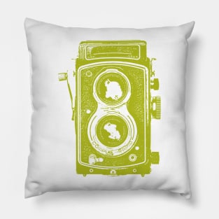 Vintage Old Style Camera Vector Illustration Pillow