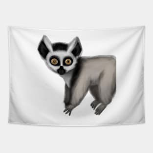 Cute Lemur Drawing Tapestry