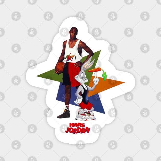 90s Rabbit Basketball Look Classic Magnet by nicklower