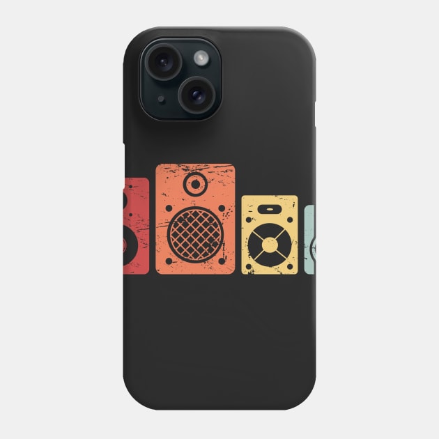 Retro Vintage Audiophile Speakers Phone Case by MeatMan