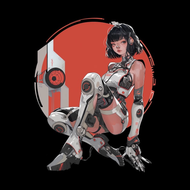 Android Girl Cybernetic Sci Fi Art by Vlaa