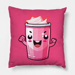 milk cute T-Shirt girl Pillow