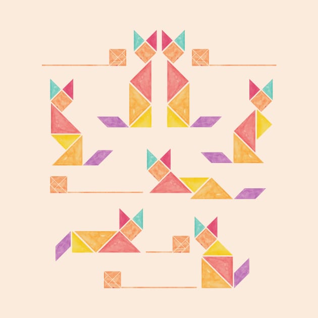 Tangram Cats by Timone