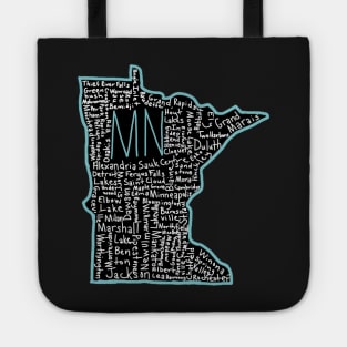 Minnesota State Outline Cities Tote