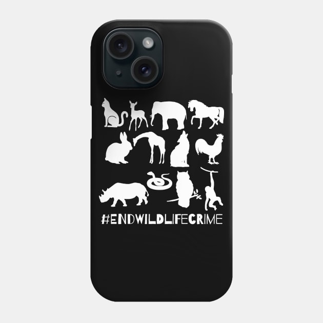 End Wildlife Crime Animal Conservation Climate Phone Case by AstroGearStore