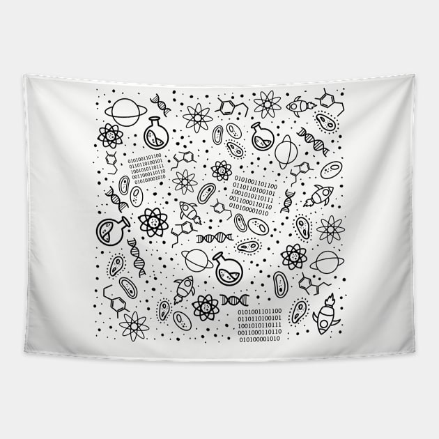 Science love Tapestry by drew.art