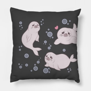 FFXIV - Salt and Pepper Seals [Dark] Pillow