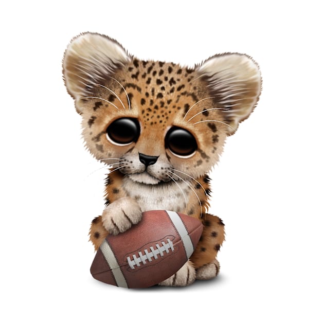 Leopard Cub Playing With Football by jeffbartels