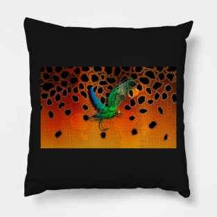 Mayfly & Brown Trout Camo II Pillow