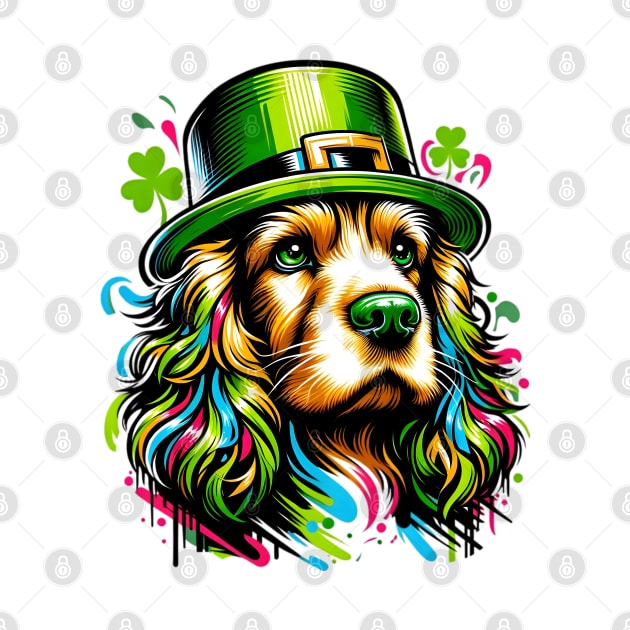 Cocker Spaniel Celebrates Saint Patrick's Day Festively by ArtRUs