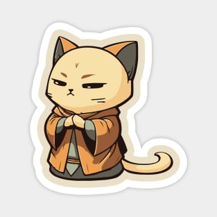 Chibi Monk Cat Magnet