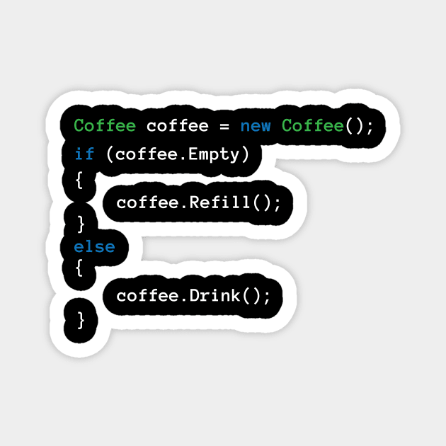 Coffee Code Magnet by b34poison