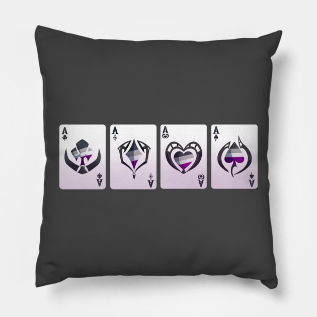 Ace Pride Hand of Cards Pillow by Phreephur