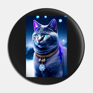 Magical Blue British Kitten Pin