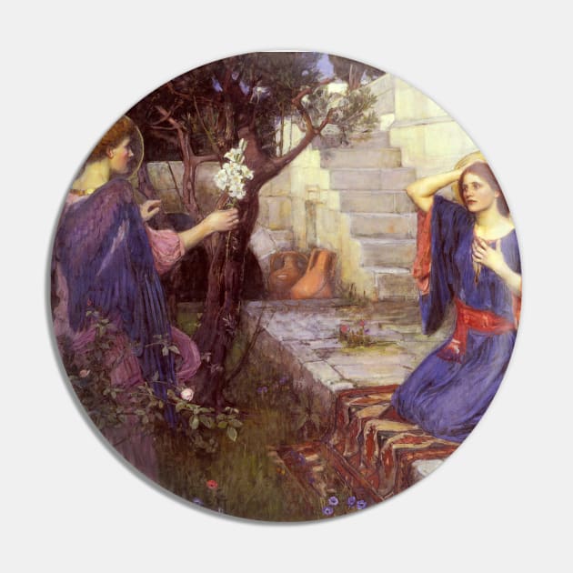 The Annunciation by John William Waterhouse Pin by Classic Art Stall