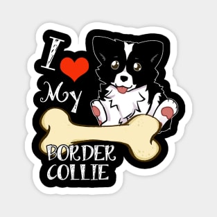 Border Collie T-Shirt - I Love My Border Collie Magnet