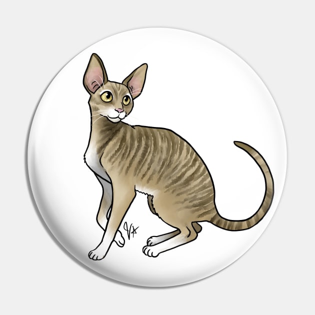 Cat - Cornish Rex - Tabby Pin by Jen's Dogs Custom Gifts and Designs