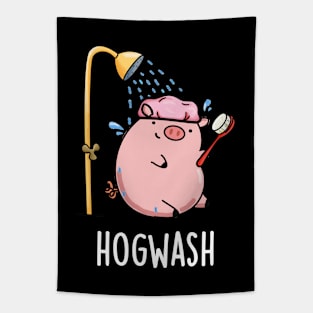 Hogwash Cute Pig Pun Tapestry