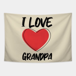 I Love Grandpa with Red Heart Tapestry