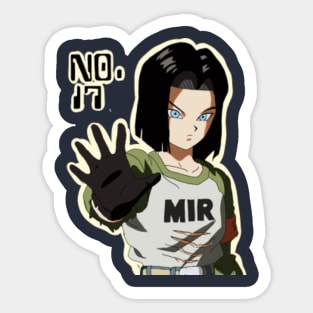 Android 17 Dragon Ball Anime Girl Drawing Fanart Sticker for Sale by  Spacefoxart