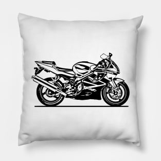 CBR 600 F4i Motorcycle Sketch Art Pillow