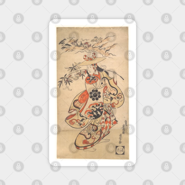 Vintage Woman during the Tanabata Festival Magnet by HolidayBug