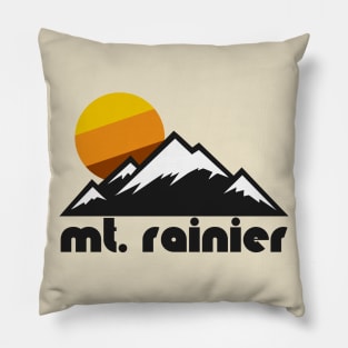 Retro Mt Rainier ))(( Tourist Souvenir Travel Washington Design Pillow