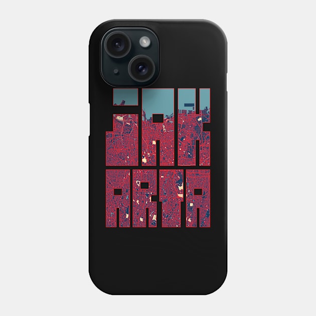 Jakarta, Indonesia City Map Typography - Hope Phone Case by deMAP Studio