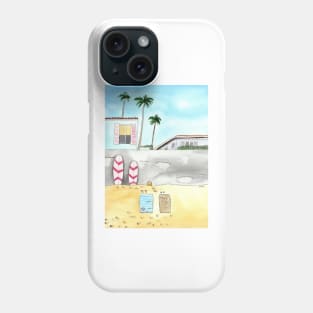 Surfing Beach in San Diego Phone Case