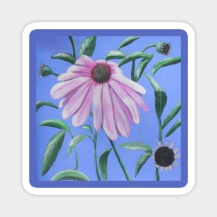 Purple Coneflower Painting Magnet