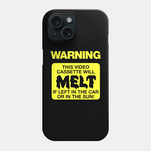 Warning- This Videocassette Will Melt! Phone Case by Viper Vintage