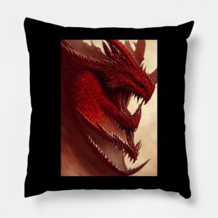 Leviathan Red Dragon Pillow