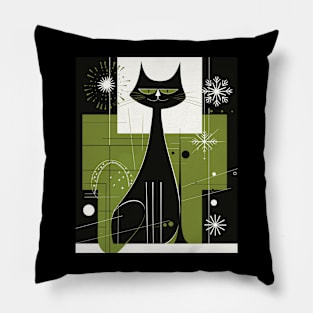 Felines Brightening Modern Century Pillow