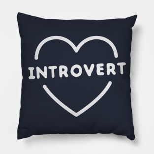 Funny introvert heart t-shirt Pillow