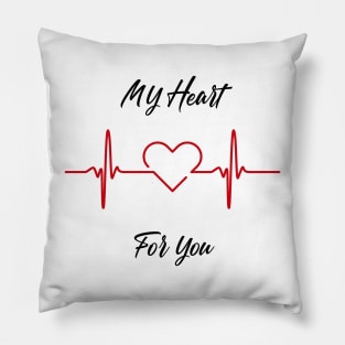 Valentines Day: My Heart Beats for You ECG/EKG Pillow