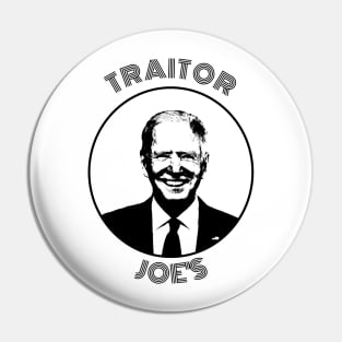 Traitor Joe's Retro Black and White Design Pin